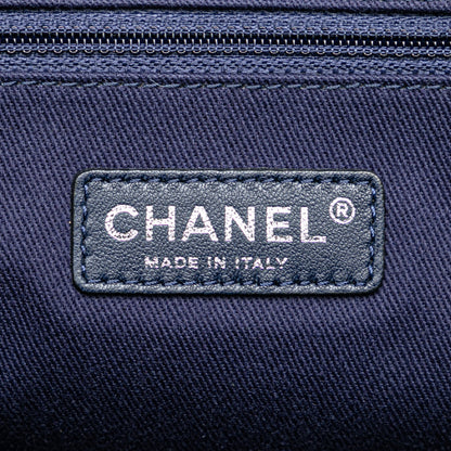 Chanel Small Canvas Deauville Tote Blue