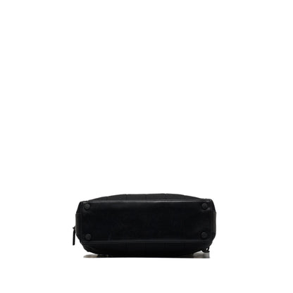 Chanel Cotton Choco Bar Shoulder Bag Black