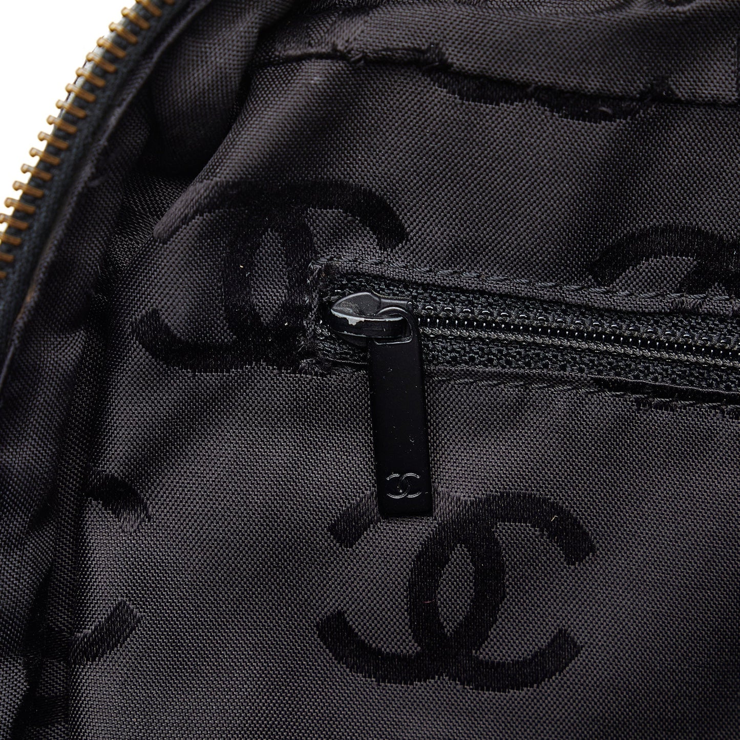 Chanel Cotton Choco Bar Shoulder Bag Black