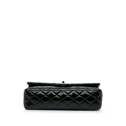 Chanel Medium Classic Patent Double Flap Black