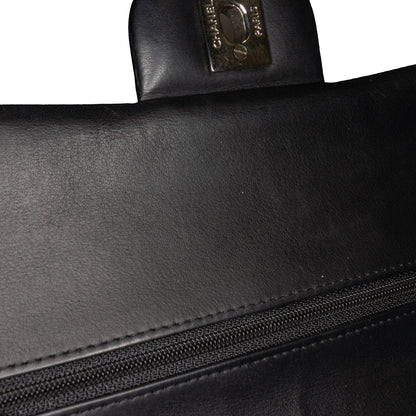 Chanel Medium Classic Patent Double Flap Black
