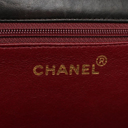 Chanel CC Quilted Lambskin Single Flap Black