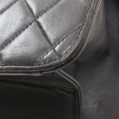 Chanel CC Quilted Lambskin Single Flap Black