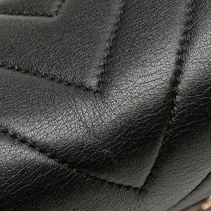 Chanel Old Medium Chevron Calfskin Boy Flap Black