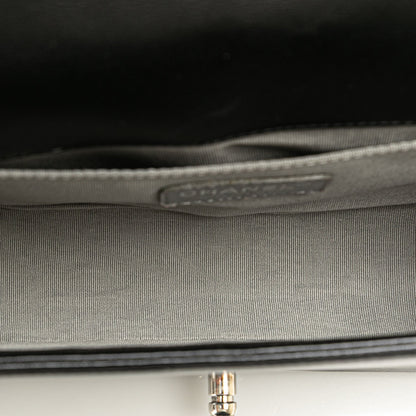 Chanel Old Medium Chevron Calfskin Boy Flap Black