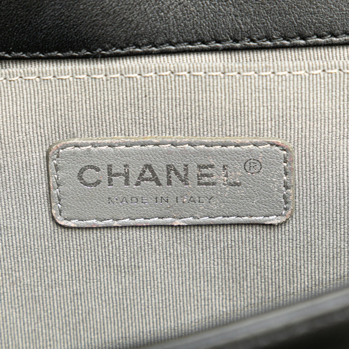 Chanel Old Medium Chevron Calfskin Boy Flap Black