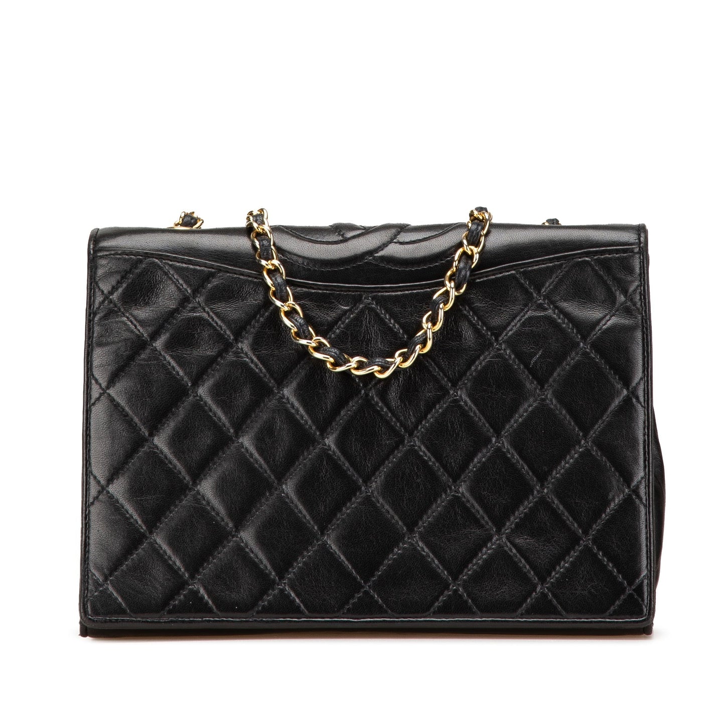 Chanel CC Quilted Lambskin Full Flap Black