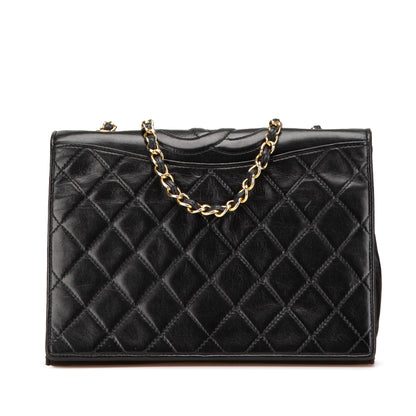 Chanel CC Quilted Lambskin Full Flap Black