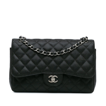 Chanel Jumbo Classic Caviar Double Flap Black