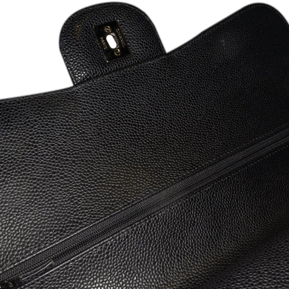 Chanel Jumbo Classic Caviar Double Flap Black