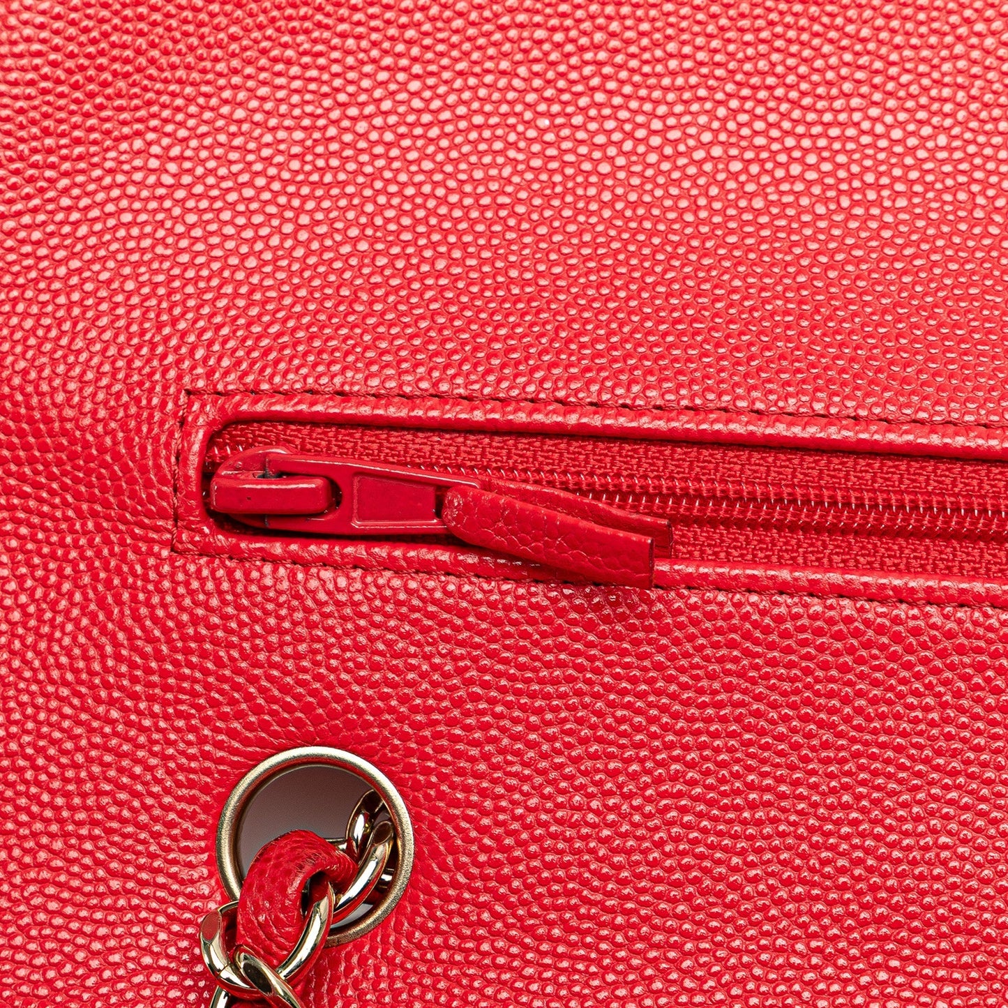 Chanel Medium Classic Caviar Double Flap Red