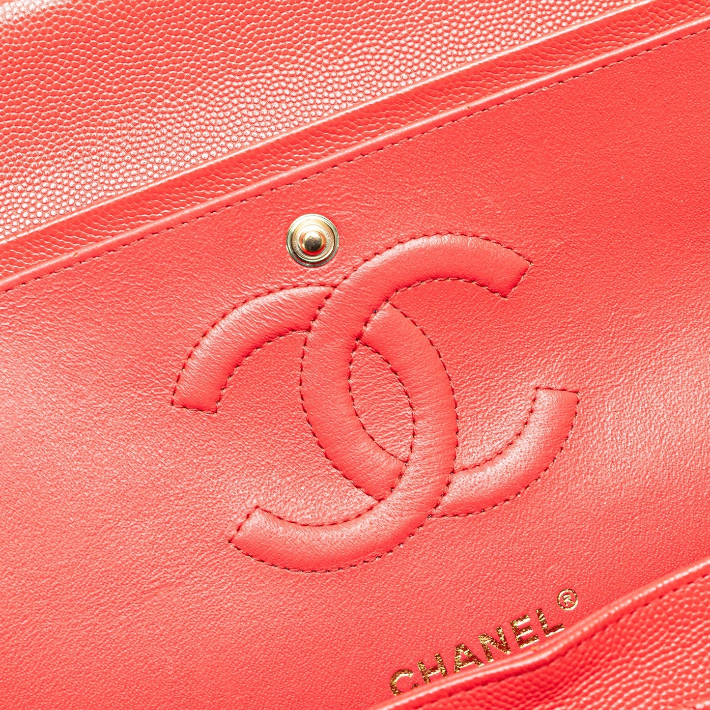 Chanel Medium Classic Caviar Double Flap Red