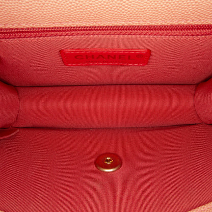 Chanel Caviar Sunset On The Sea Flap Belt Bag Pink