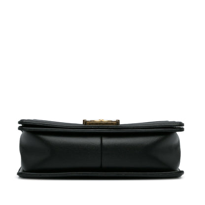 Chanel Crest-Embellished Medium Boy Bag White