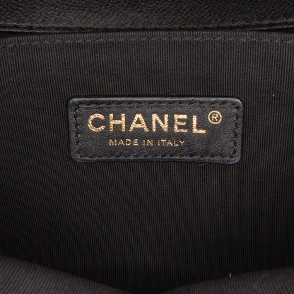 Chanel Crest-Embellished Medium Boy Bag White