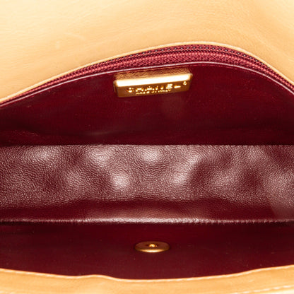 Chanel Medium Classic Lambskin Metal Edge Shoulder Bag Yellow