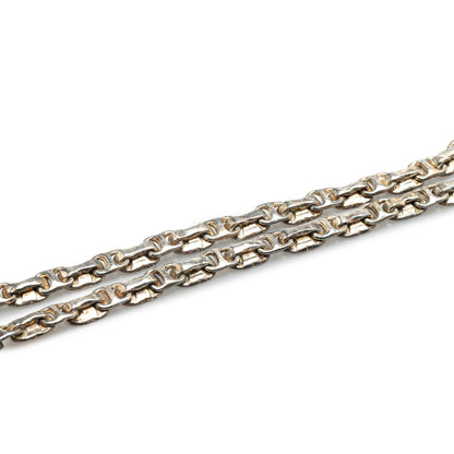 Chanel Brass Enamel CC Chain Necklace Yellow