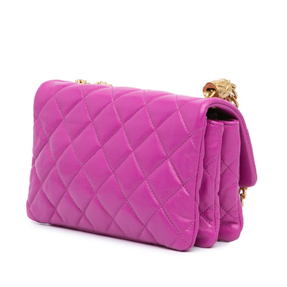Chanel Small Quilted Lambskin Pillow Crush Flap Purple