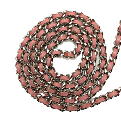 Chanel Embossed Lambskin Camellia Wallet On Chain Pink