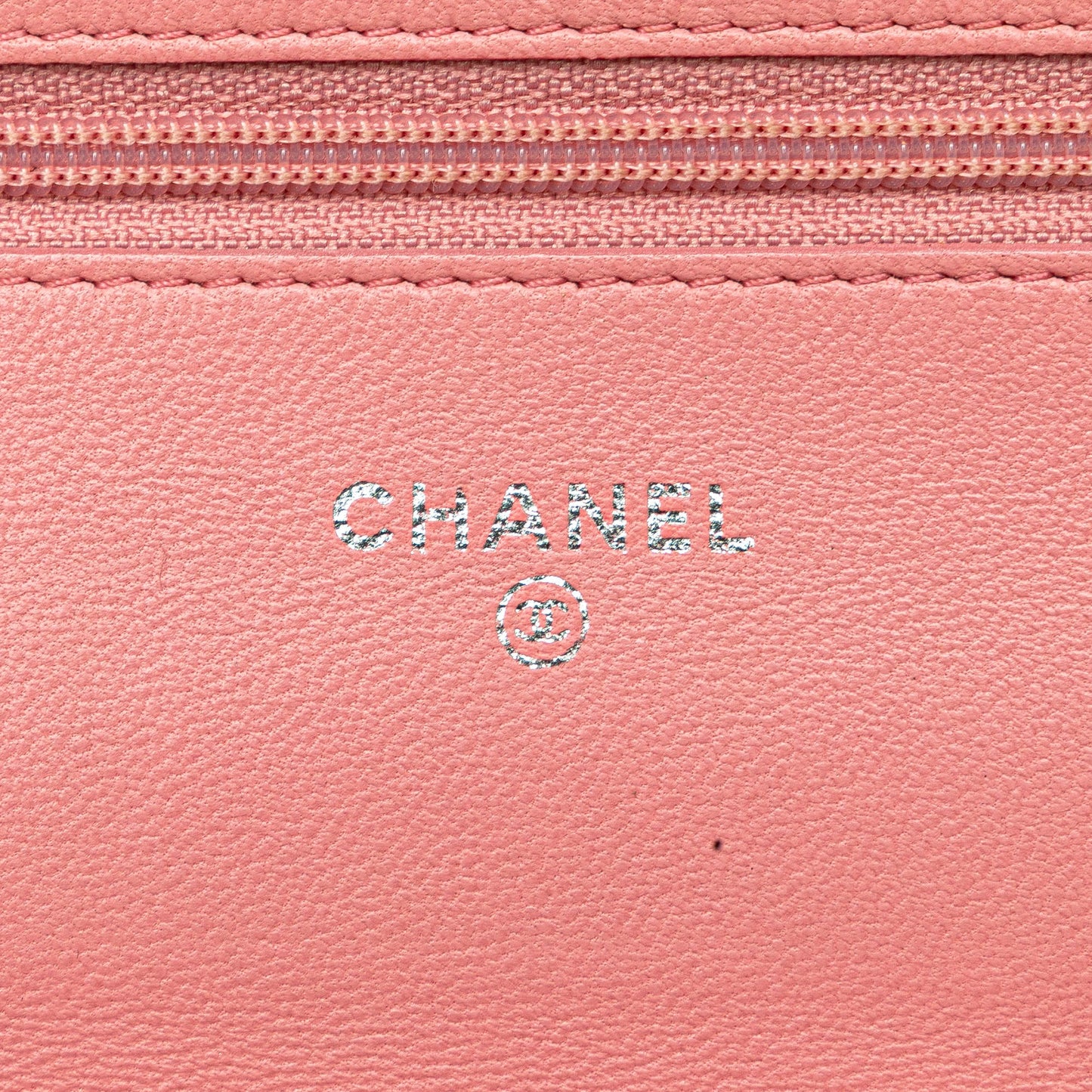 Chanel Embossed Lambskin Camellia Wallet On Chain Pink