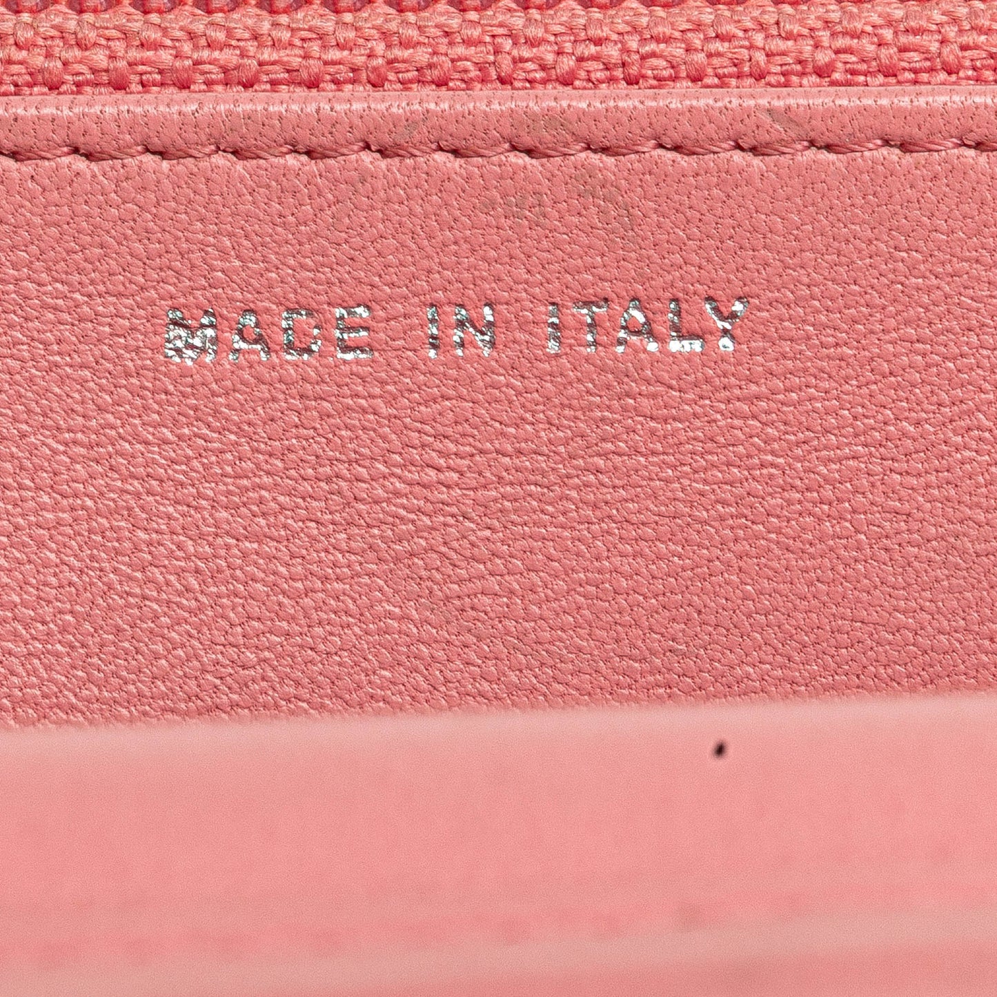 Chanel Embossed Lambskin Camellia Wallet On Chain Pink