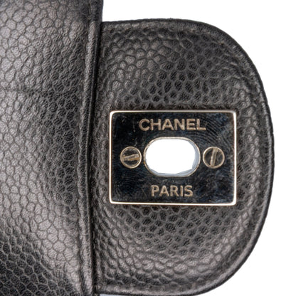 Chanel Medium Classic Caviar Double Flap Black