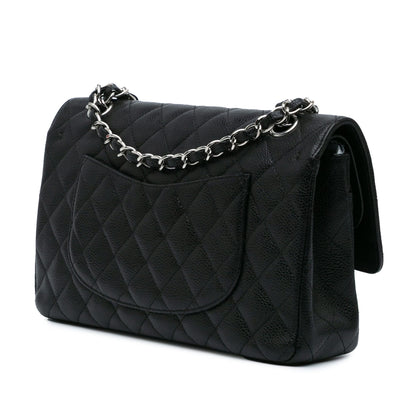 Chanel Medium Classic Caviar Double Flap Black