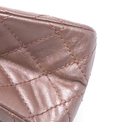 Chanel Reissue 2.55 Aged Metallic Calfskin Double Flap 226 Pink