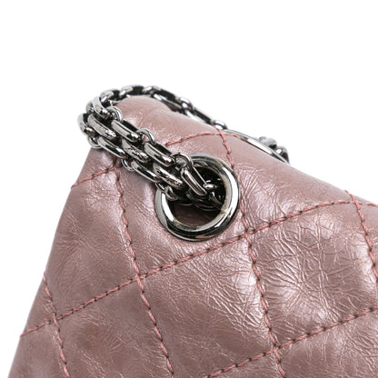 Chanel Reissue 2.55 Aged Metallic Calfskin Double Flap 226 Pink