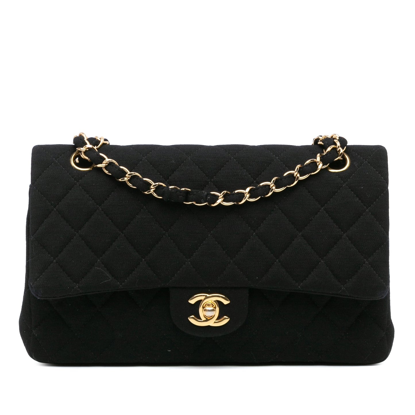 Chanel Medium Classic Jersey Double Flap Black