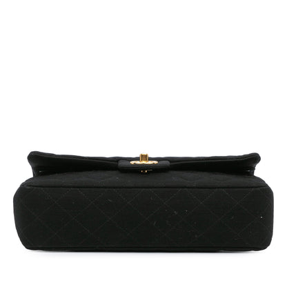 Chanel Medium Classic Jersey Double Flap Black