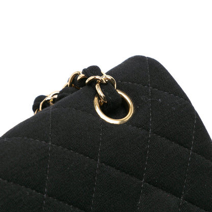 Chanel Medium Classic Jersey Double Flap Black