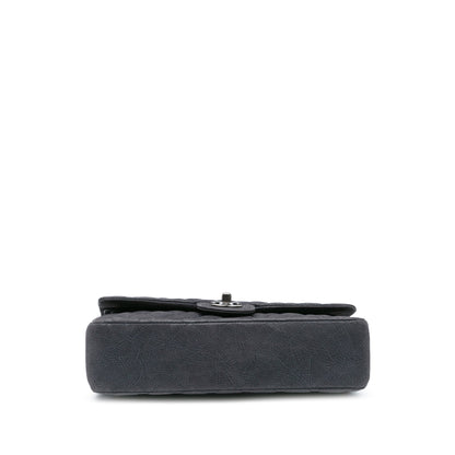Chanel Medium Classic Nubuck Double Flap Gray