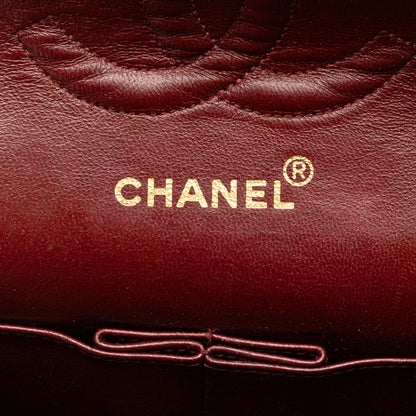 Chanel Medium Classic Chevron Lambskin Double Flap Black