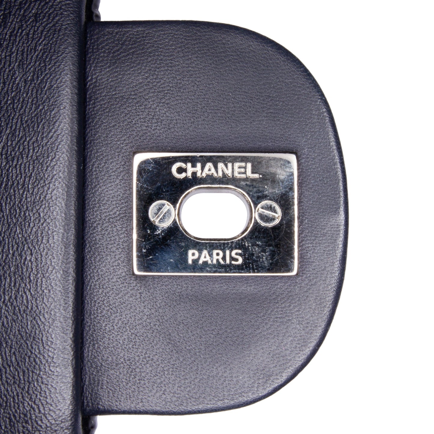 Chanel Jumbo Patent 3 Accordion Flap Blue