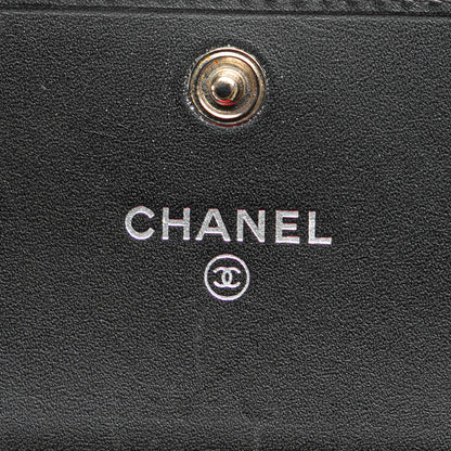 Chanel Lambskin Cambon Ligne Card Holder Black