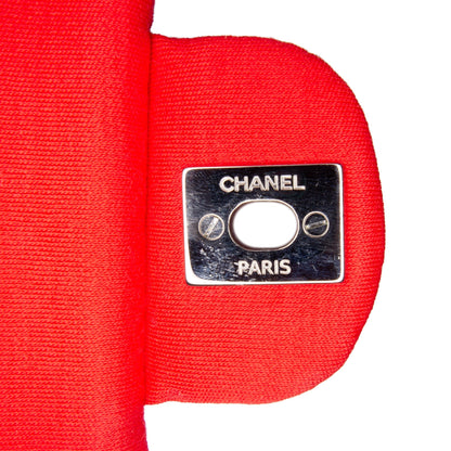 Chanel Medium Classic Jersey Double Flap Red