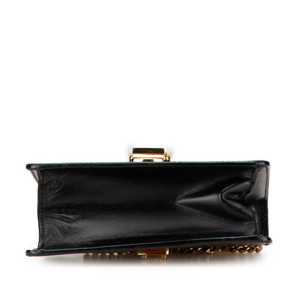 Gucci Mini Sylvie Leather Chain Crossbody Bag Black