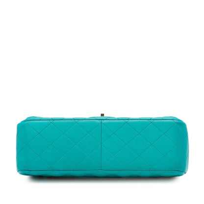 Chanel Jumbo Classic Lambskin Double Flap Blue