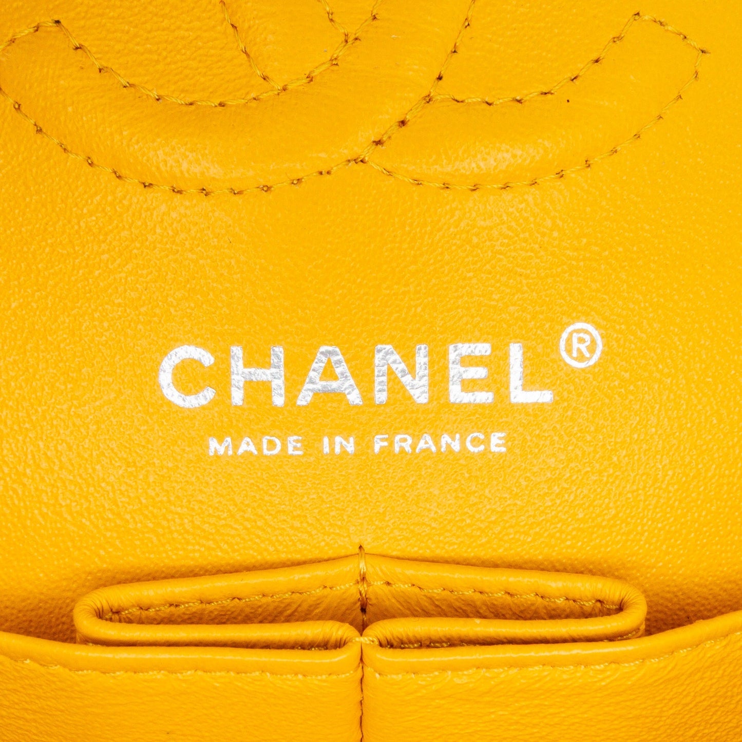 Chanel Small Classic Lambskin Double Flap Yellow