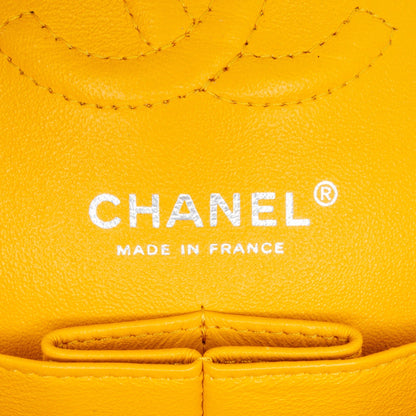 Chanel Small Classic Lambskin Double Flap Yellow