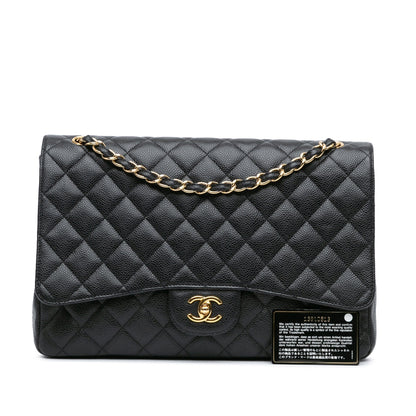 Chanel Maxi Classic Caviar Single Flap Black