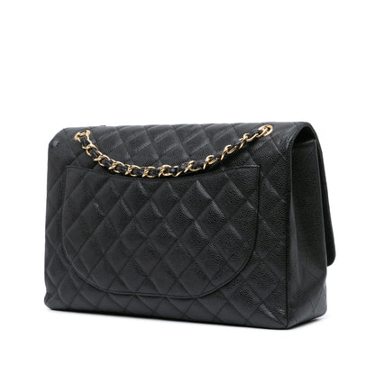 Chanel Maxi Classic Caviar Single Flap Black