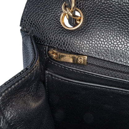 Chanel Maxi Classic Caviar Single Flap Black