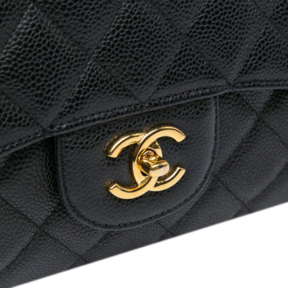 Chanel Maxi Classic Caviar Single Flap Black