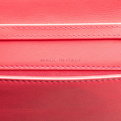 Chanel CC Caviar Camellia Wallet On Chain Pink