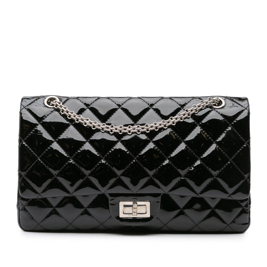 Chanel 2.55 Reissue Quilted Patent Double Flap 227 Black