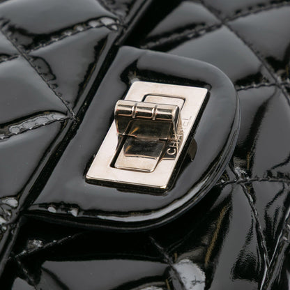 Chanel 2.55 Reissue Quilted Patent Double Flap 227 Black