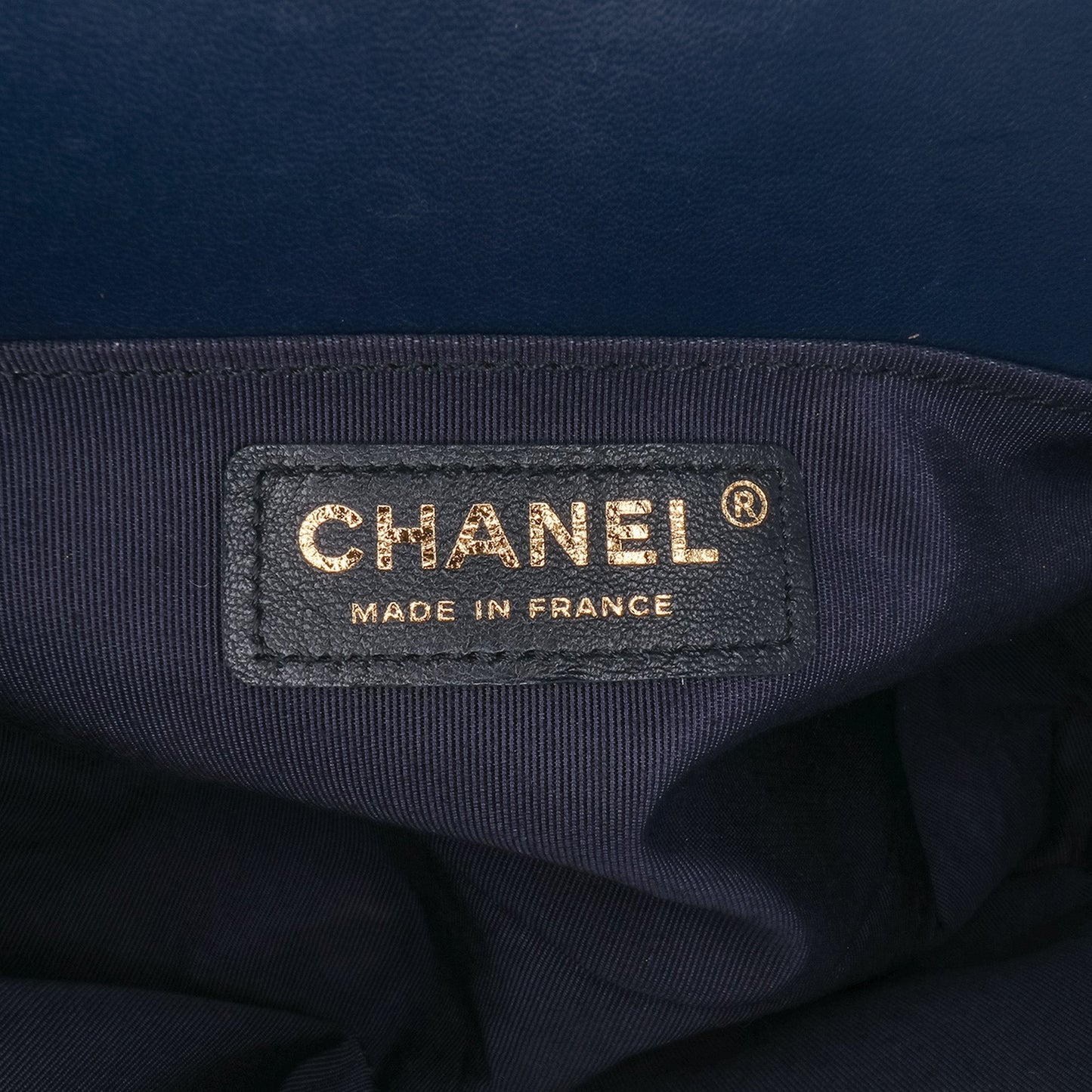 Chanel Medium Lambskin Boy Flap Blue
