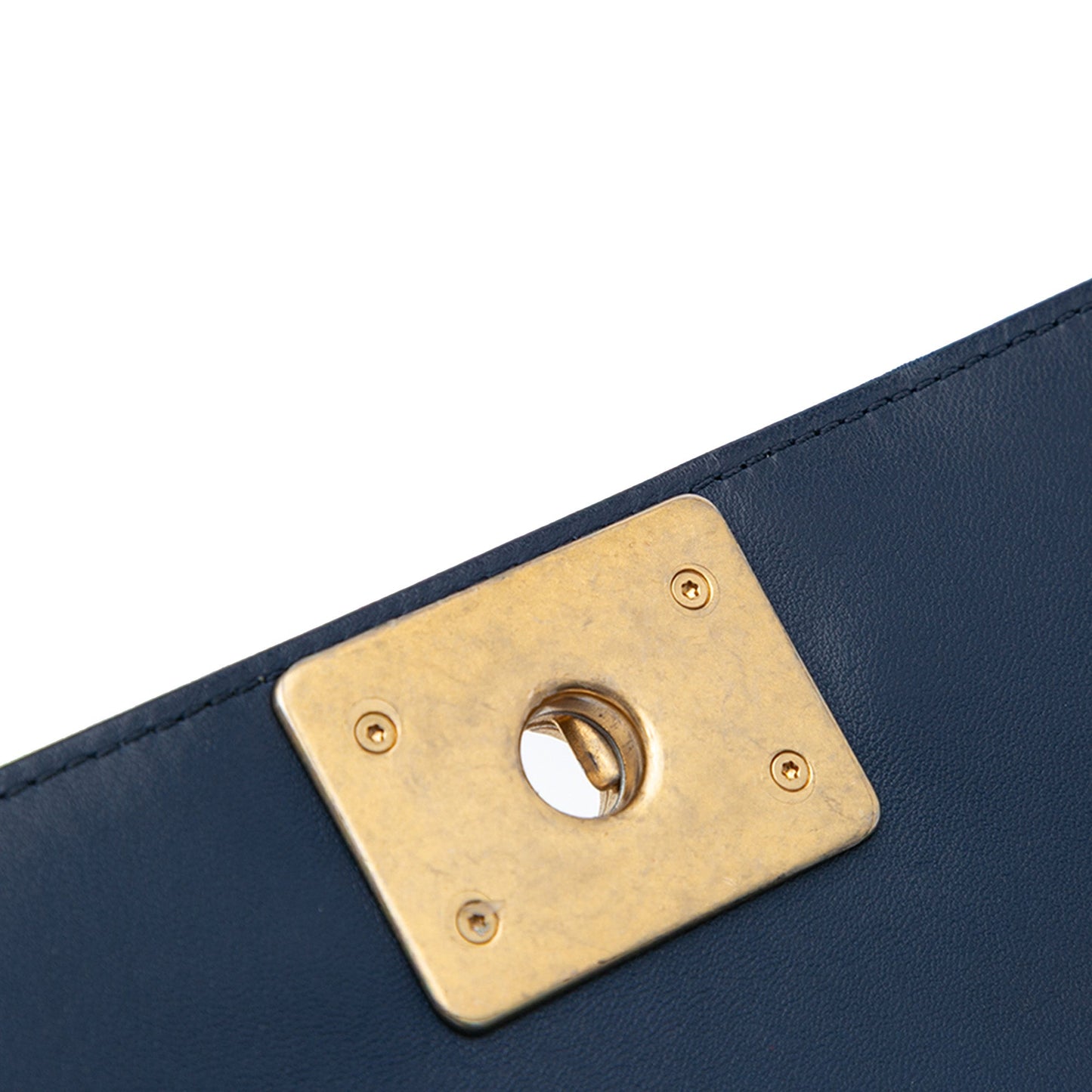 Chanel Medium Lambskin Boy Flap Blue